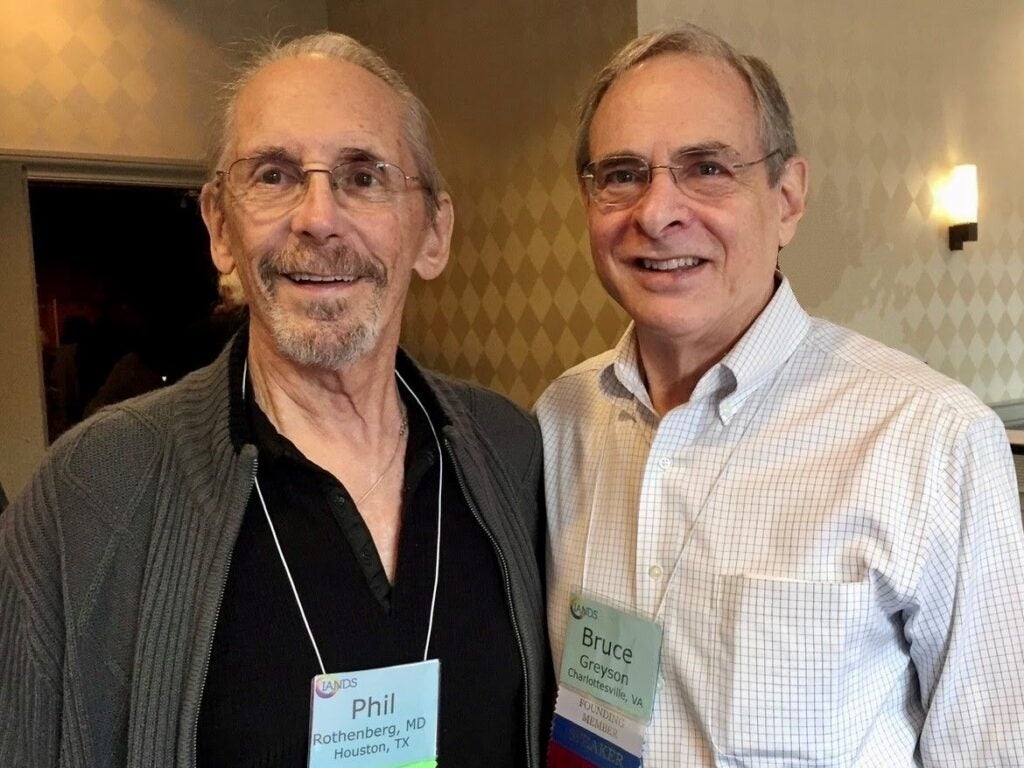 Phil Rothenberg and Bruce Greyson at IANDS conference