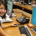 Student at computer lab