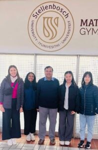 Students and professor in South Africa 2024