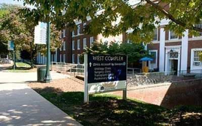 west complex building sign university of Virginia School of Medicine