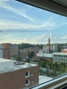 window view, buildings