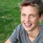 Smiling teen