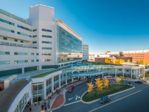 the front of the UVA Medical Center