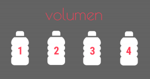 A grey graphic with bottles numbered 1-4