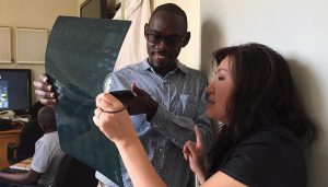 uva radiology global health leadership track participants analyzing scans