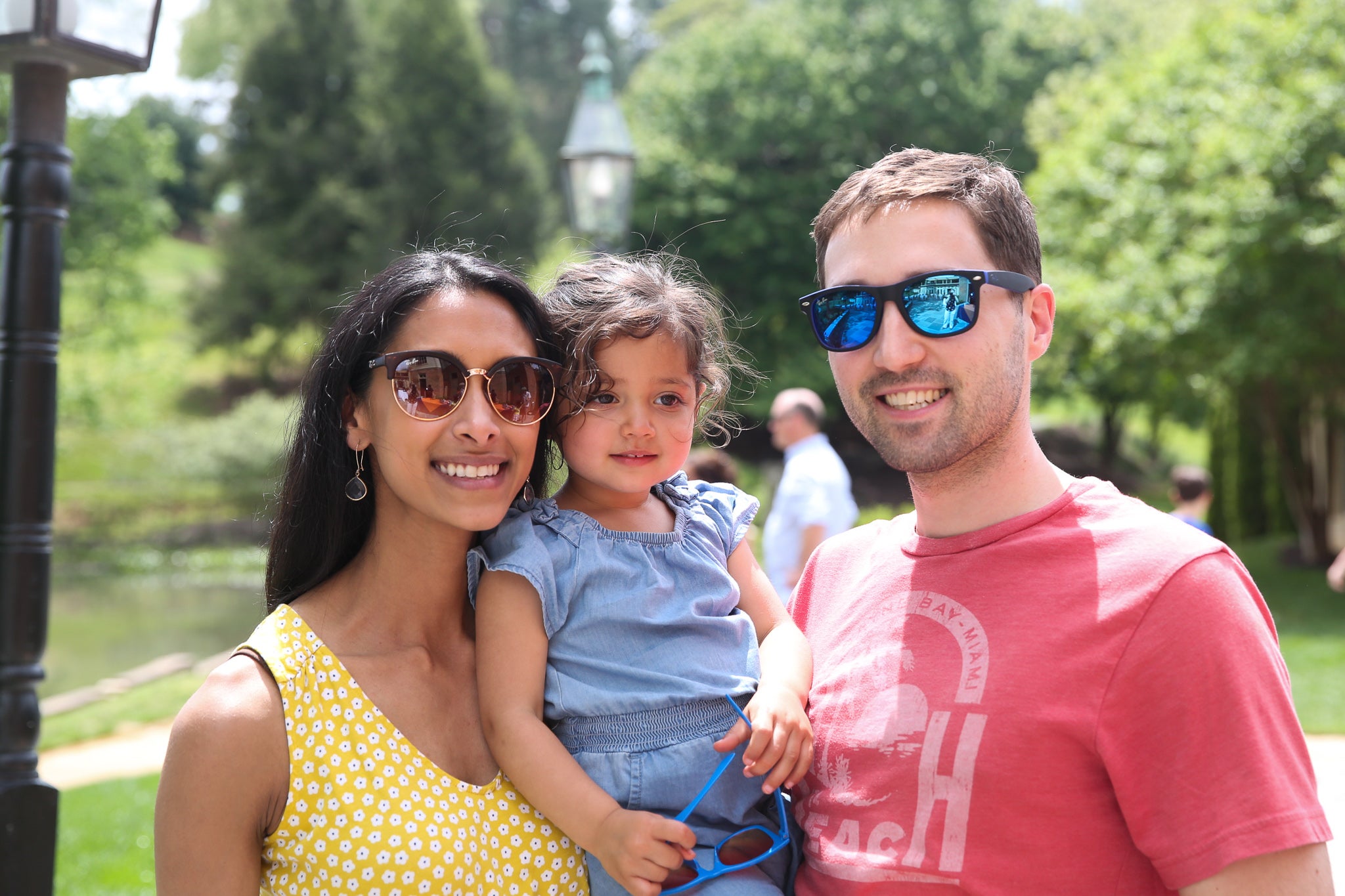 Interventional Radiology fellow Dr. Ally Baheti with her husband and daughter at the 2019 Keats Society Family Picnic
