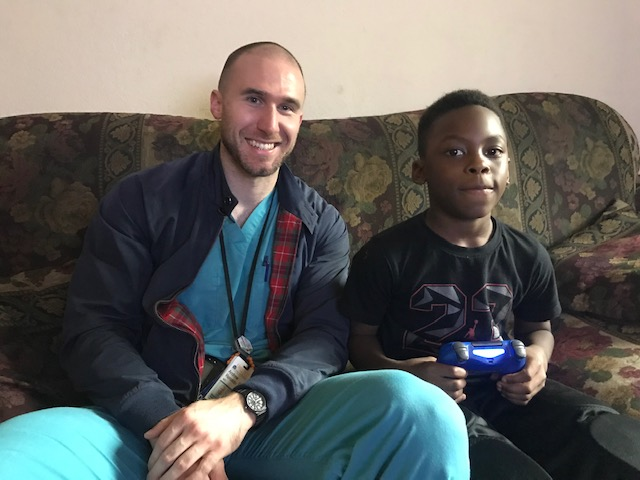 UVA Radiology resident Andrew Renaldo poses with his Little Brother