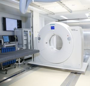 UVA interventional radiology's interoperative CT scanner on rails