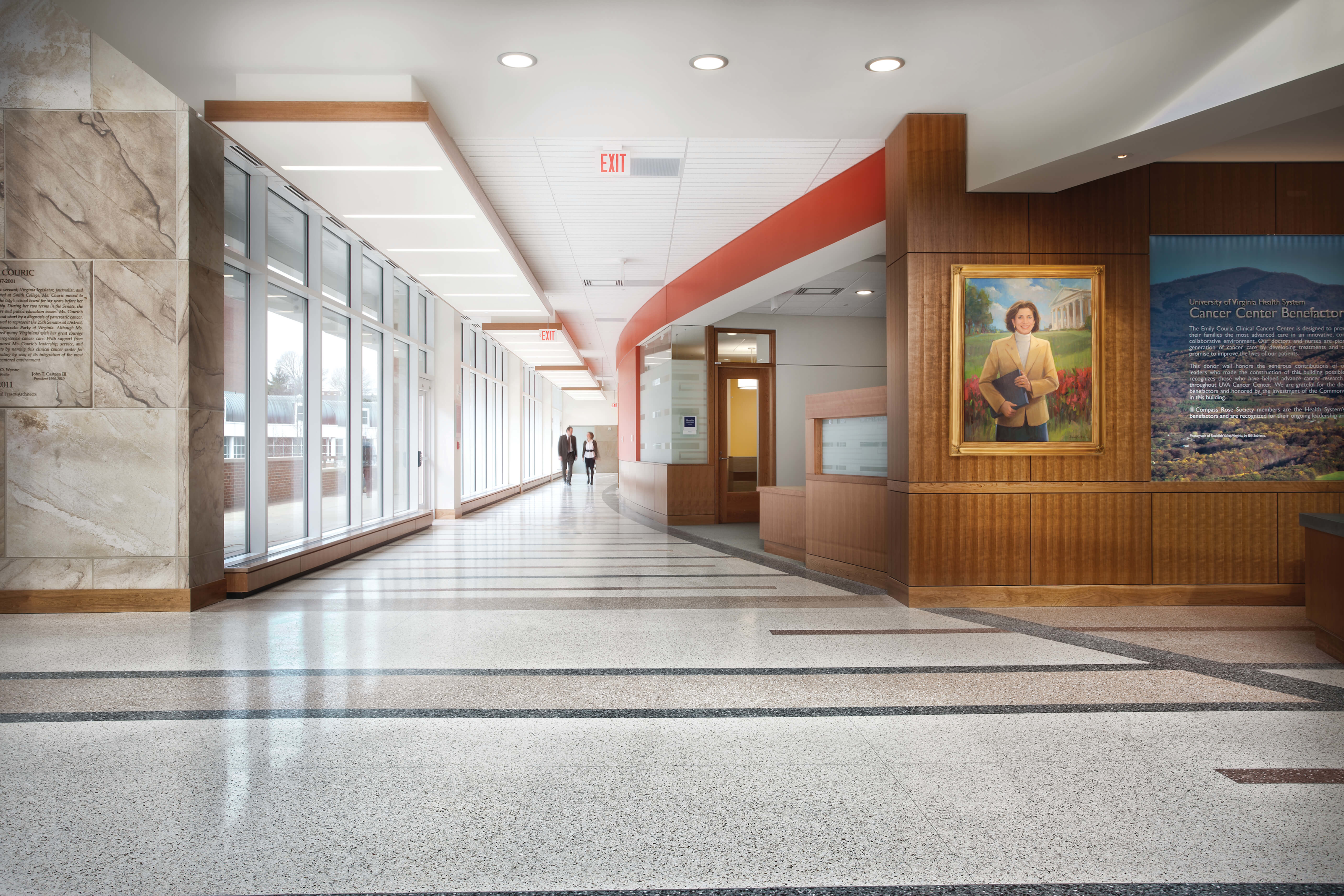 Lobby of the UVA Emily Couric Clinical Cancer Center