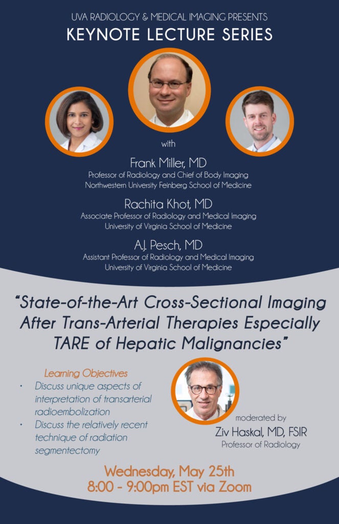 Flyer for the UVA Radiology Keynote Lecture on May 25, 2022