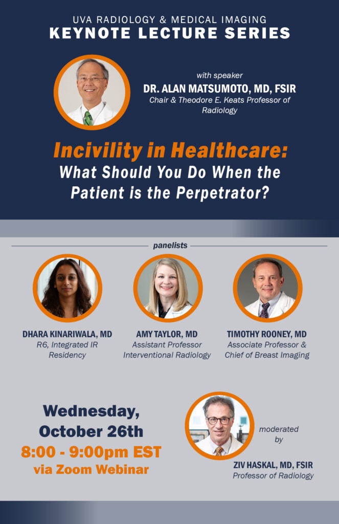 UVA Radiology Keynote Lecture Series flyer