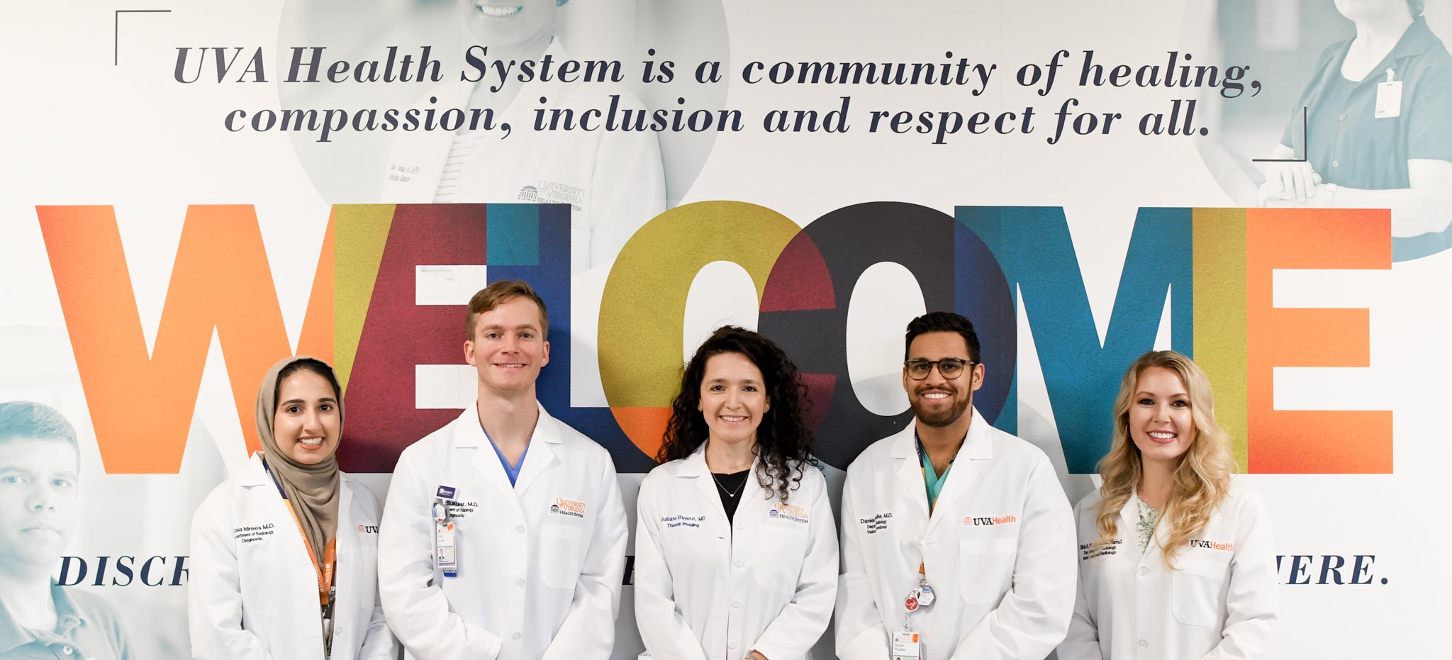 UVA Radiology group photo of current Diversity and Inclusion Fund resident representatives