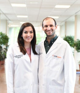 Diagnostic Radiology Chief Residents Caroline Hubbard, MD (left) and Thomas Battey, MD (right)