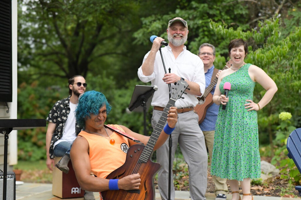 Members of UVA Radiology performing in a band for the 2024 Welcome Event.