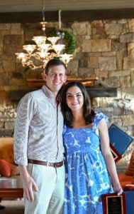 Graduating Chief Residents John Barrera, MD (IR) and Caroline Hubbard, MD (DR)