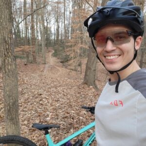 Christian Fontan biking selfie