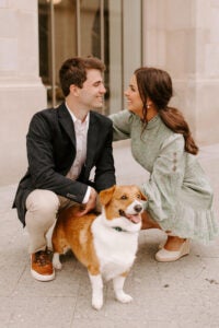 Brandon Allen with partner and very cute dog