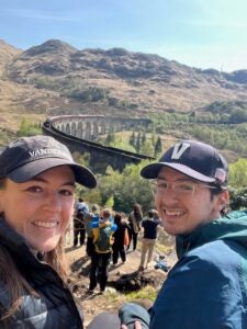 Noah Thompson Orfield and partner overlooking aqueduct