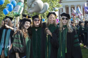 UVA School of Medicine students celebrating graduation