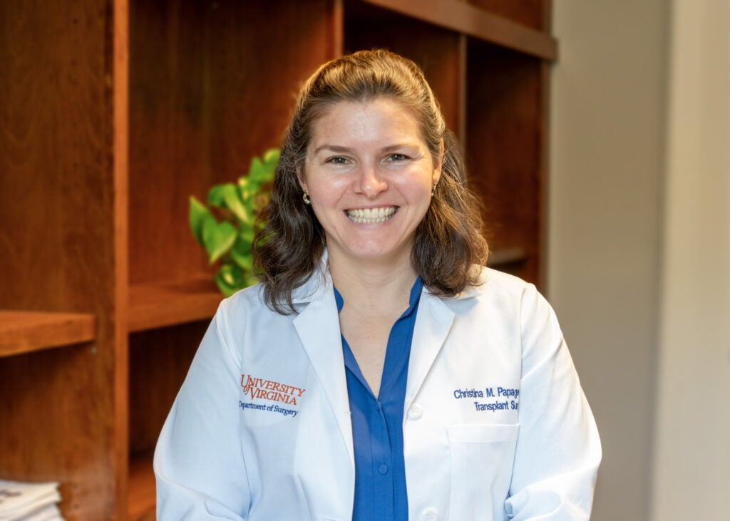 Headshot of Dr. Christina Papageorge in her office. 