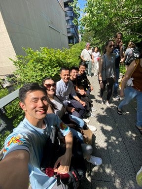 Michael Lin with friends