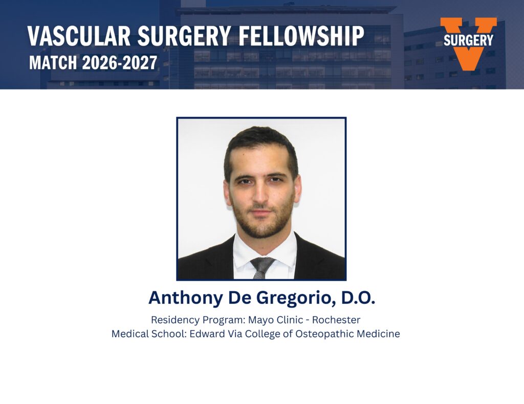 Vascular Fellowship Match: Anthony De Gregorio, DO Headshot