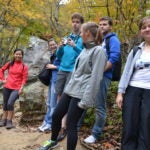 students hiking 16