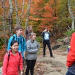 students hiking 12