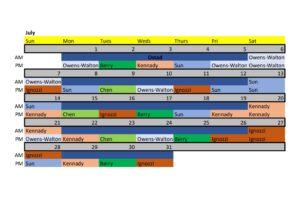 Resident Call Schedule Screenshot