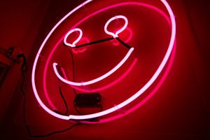 neon smiley face