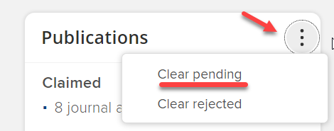 How to clear pending publications