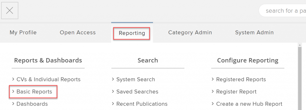 Where to find basic reporting