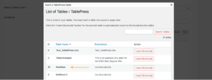 select the sandbox table from the available tables screen
