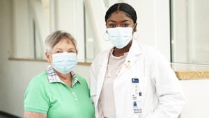Aaliyah Meade with patient