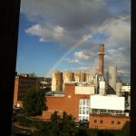 A view of a rainbow from the lab